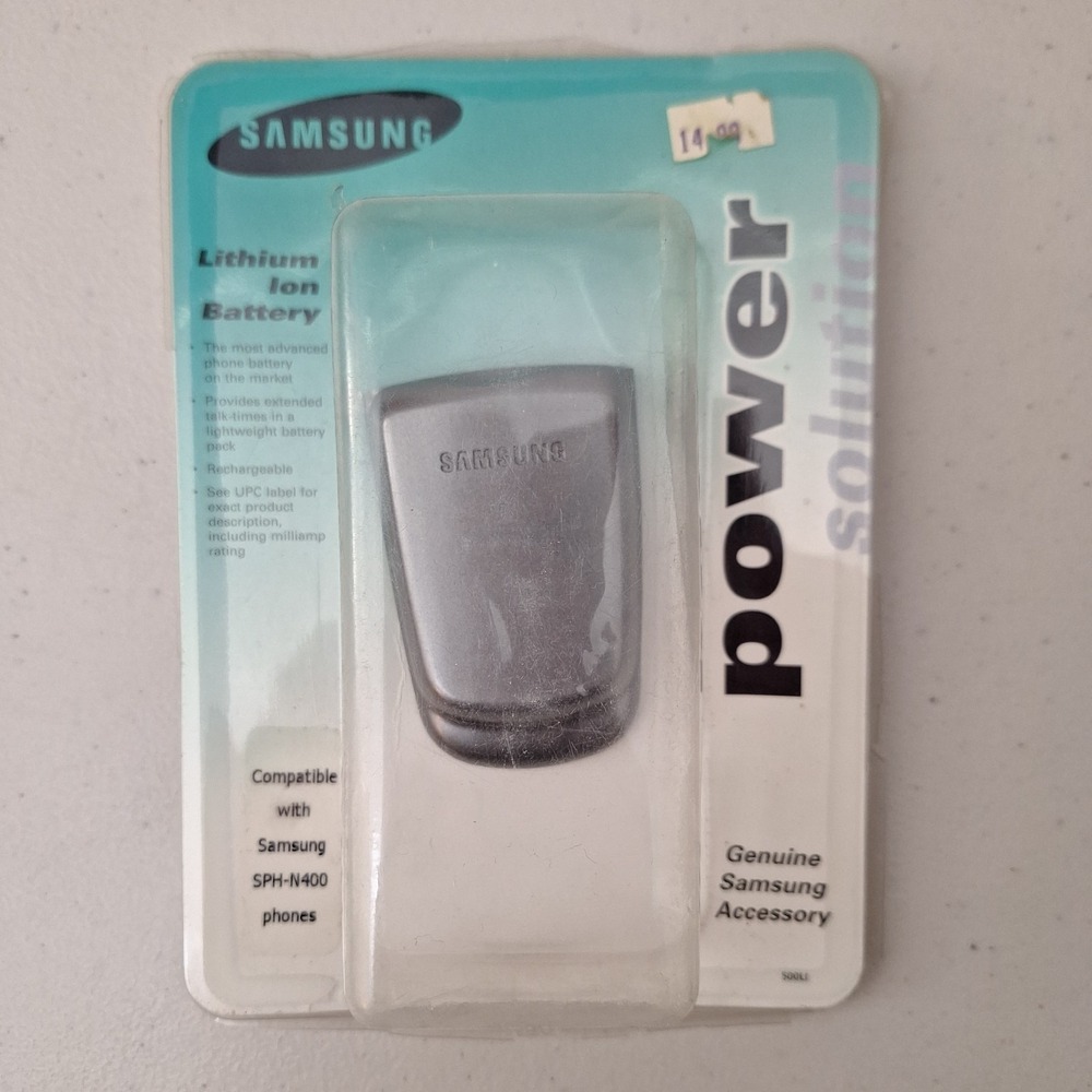 RARE NEW OEM Samsung SPH-N400 Replacement Cellphone Battery Silver 2002